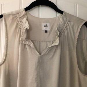 Cabi Sleeveless Taupe Blouse
